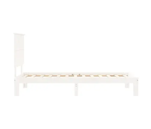 Voodi Ilma Madratsita, Valge, 100 X 200 cm Männipuit