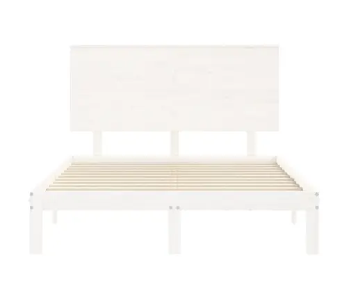 Lovos Rėmas Be Čiužinio, Baltas, 140X200cm Pušies Masyvas