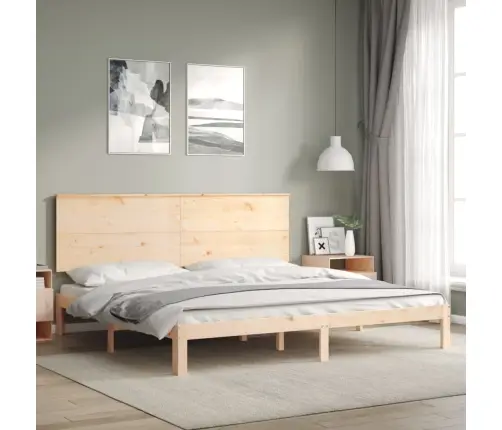 Gultas Rāmis Ar Galvgali, Super King Size, Masīvkoks Vidaxl