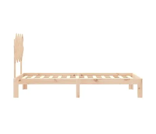 Gultas Rāmis Ar Galvgali, Vienvietīgs, Masīvkoks Vidaxl