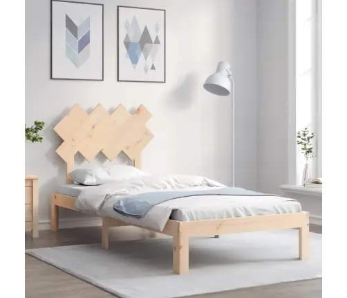 Gultas Rāmis Ar Galvgali, Vienvietīgs, Masīvkoks Vidaxl