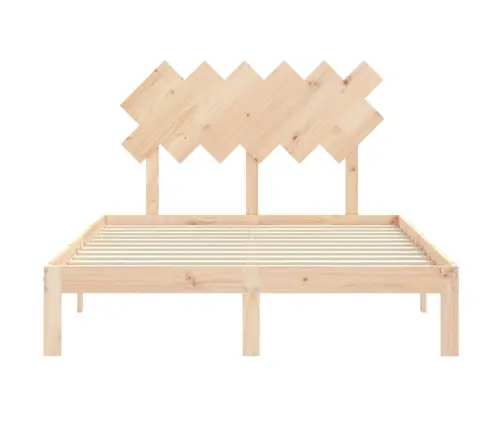 Gultas Rāmis Ar Galvgali, Divvietīgs, Masīvkoks Vidaxl