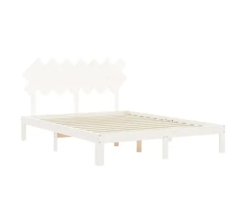 Lovos Rėmas Be Čiužinio, Balta, 140X190cm Pušies Masyvas