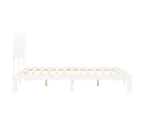 Lovos Rėmas Be Čiužinio, Balta, 140X190cm Pušies Masyvas