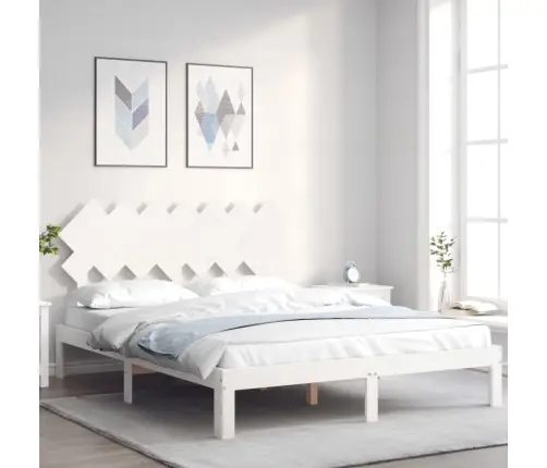 Lovos Rėmas Be Čiužinio, Balta, 140X190cm Pušies Masyvas