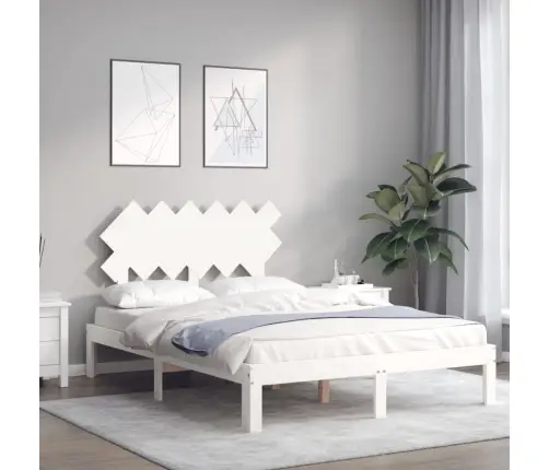 Voodi Ilma Madratsita, Valge, 120 X 200 cm Männipuit