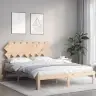 Gultas Rāmis Ar Galvgali, King Size Izmērs, Masīvkoks Vidaxl