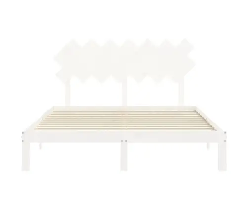 Voodiraam Peatsiga, Valge, Täispuit