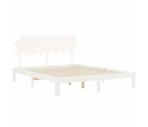 Voodiraam Ilma Madratsita, Valge, 160 X 200 cm Männipuit