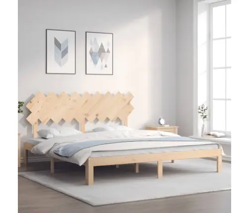 Gultas Rāmis Ar Galvgali, Super King Size, Masīvkoks Vidaxl