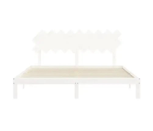 Lovos Rėmas Su Galvūgaliu, Baltas, Mediena, Itin Didelis