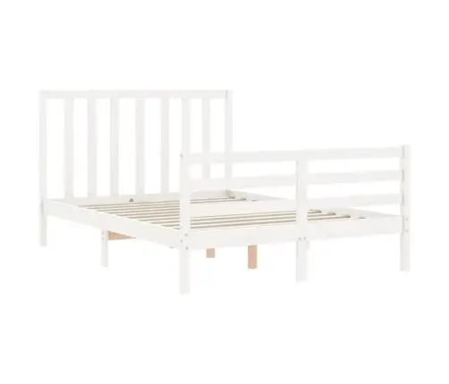 Lovos Rėmas Be Čiužinio, Baltas, 140X200cm Pušies Masyvas