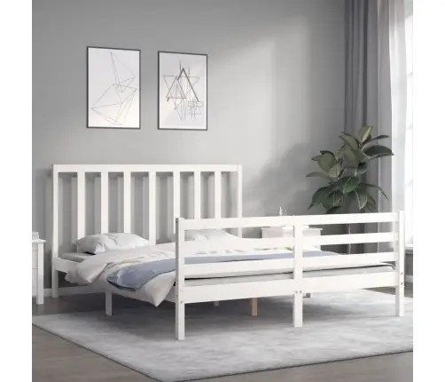 Lovos Rėmas Be Čiužinio, Baltas, 160X200cm Pušies Masyvas