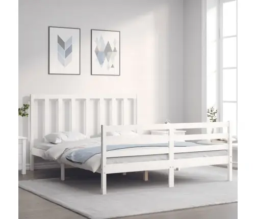 Lovos Rėmas Be Čiužinio, Baltas, 160X200cm Pušies Masyvas