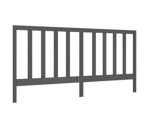 Gultas Rāmis Ar Galvgali, 200X200 Cm, Masīvkoks, Pelēks Vidaxl