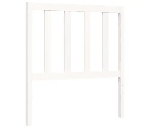 Gultas Rāmis Ar Galvgali, Vienvietīgs, Masīvkoks, Balts Vidaxl