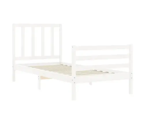 Lovos Rėmas Be Čiužinio, Baltas, 100X200cm Pušies Masyvas