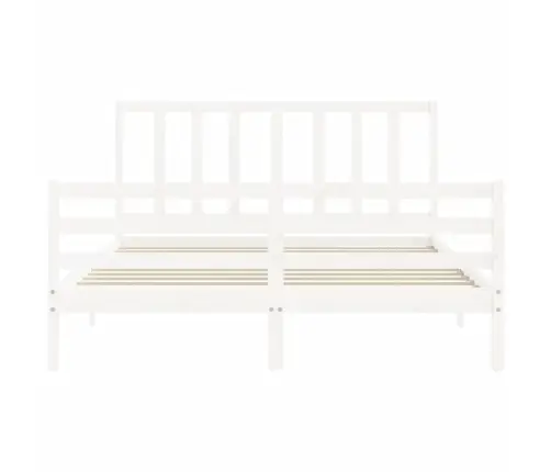 Gulta Bez Matrača, Balts, 160X200 Cm, Priedes Masīvkoks Vidaxl