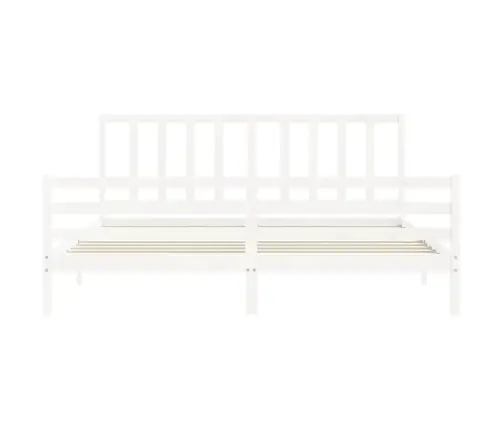 Gulta Bez Matrača, Balts, 200X200 Cm, Priedes Masīvkoks Vidaxl