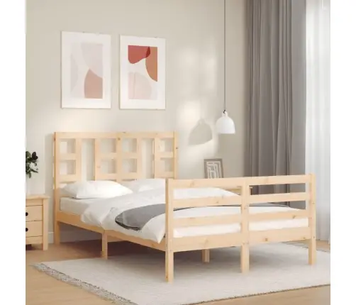 Lovos Rėmas Su Galvūgaliu, Medienos Masyvas, Mažas Dvivietis