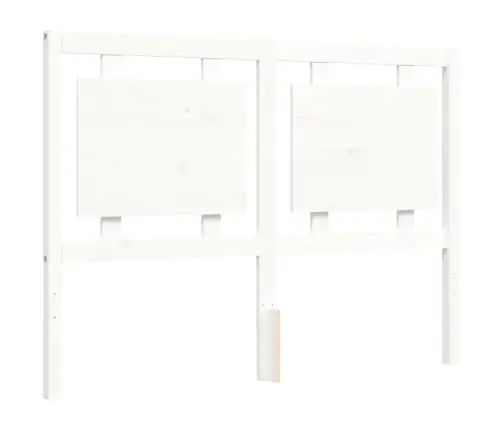 Gultas Rāmis Ar Galvgali, Balts, Divvietīgs, Masīvkoks Vidaxl