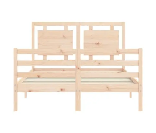 Lovos Rėmas Su Galvūgaliu, 140X190cm Medienos Masyvas Lovos Rėmas Su Galvūgaliu, 140X190cm Medienos Masyvas