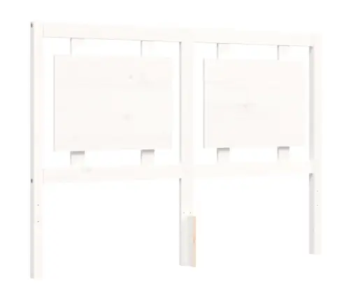 Voodiraam Peatsiga, Valge, 120 X 200 cm Täispuit