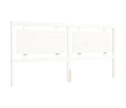 Gultas Rāmis Ar Galvgali, 200X200 Cm, Masīvkoks, Balts Vidaxl