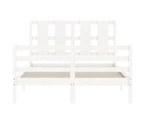 Voodiraam Peatsiga, Valge, Täispuit