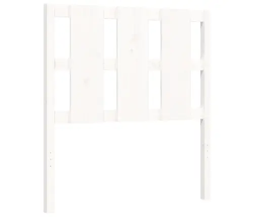 Voodiraam Peatsiga, Valge, 100 X 200 cm Täispuit