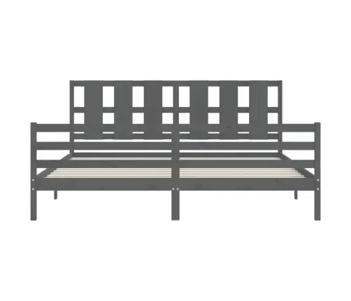 Voodiraam Peatsiga, Hall, 200 X 200 cm Täispuit