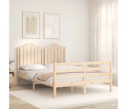 Voodiraam Peatsiga, 140 X 200 cm Täispuit