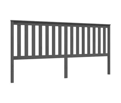 Gultas Rāmis Ar Galvgali, 200X200 Cm, Masīvkoks, Pelēks Vidaxl