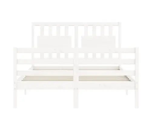 Voodiraam Peatsiga, Valge, Täispuit