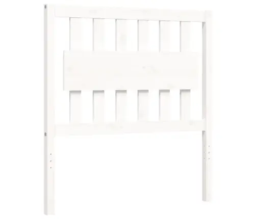 Lovos Rėmas Su Galvūgaliu, Baltas, 90X200cm Medienos Masyvas