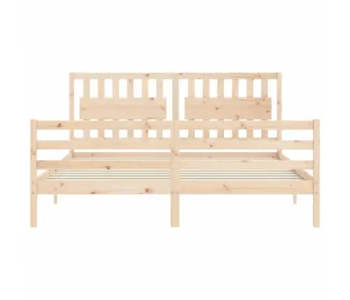 Gultas Rāmis Ar Galvgali, Super King Size, Masīvkoks Vidaxl