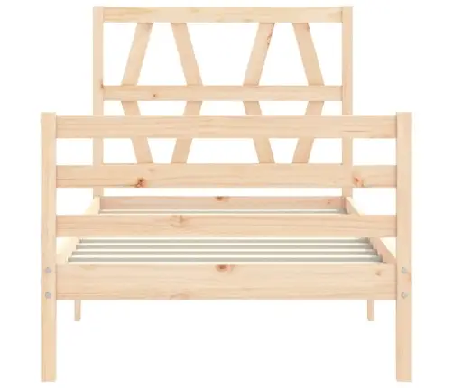 Voodiraam Peatsiga, 90 X 200 cm Täispuit