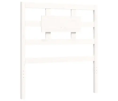 Lovos Rėmas Su Galvūgaliu, Baltas, 90X200cm Medienos Masyvas