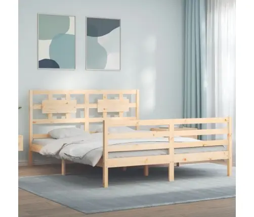 Lovos Rėmas Su Galvūgaliu, Medienos Masyvas, Didelis