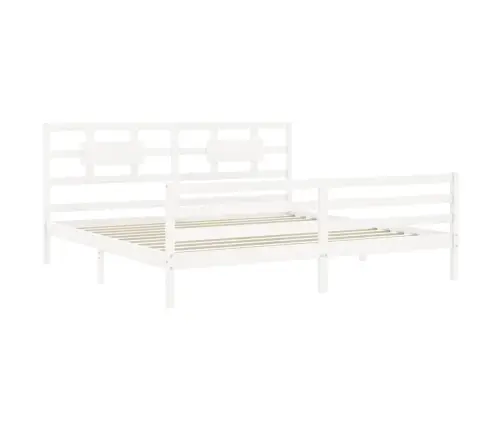 Lovos Rėmas Su Galvūgaliu, Baltas, Mediena, Itin Didelis