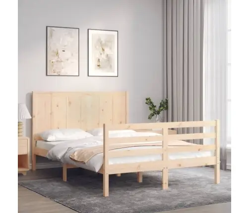 Voodiraam Peatsiga, 140 X 200 cm Täispuit