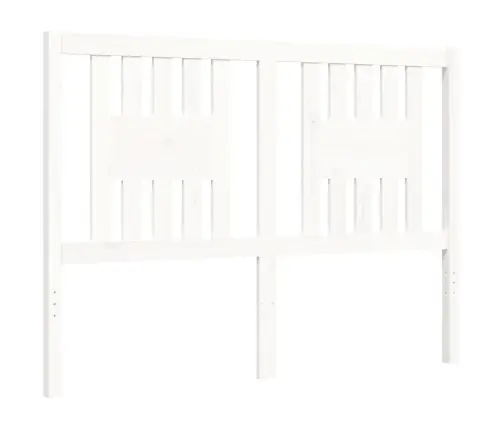 Gultas Rāmis Ar Galvgali, Balts, Divvietīgs, Masīvkoks Vidaxl