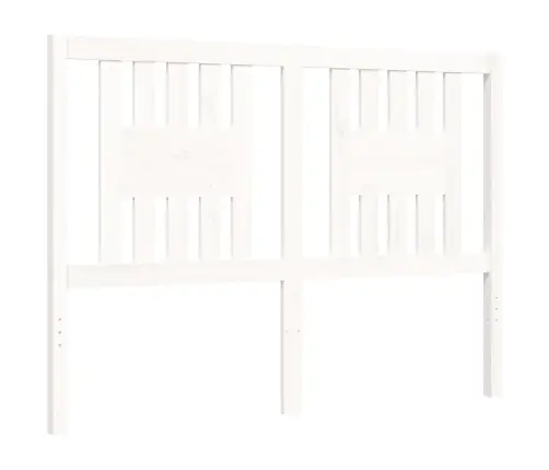 Gultas Rāmis Ar Galvgali, 120X200 Cm, Masīvkoks, Balts Vidaxl