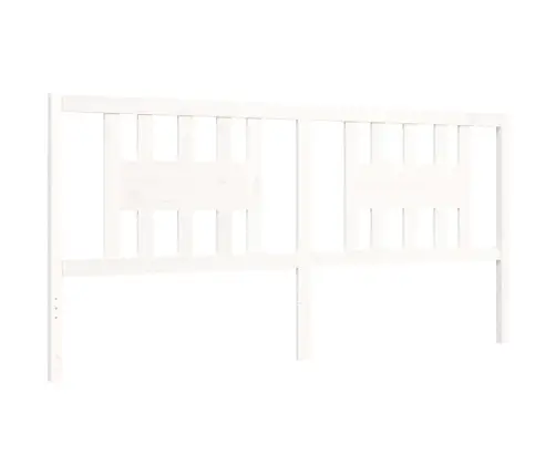 Gultas Rāmis Ar Galvgali, 200X200 Cm, Masīvkoks, Balts Vidaxl