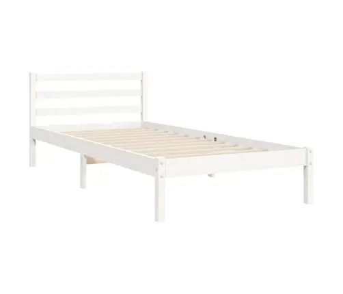 Lovos Rėmas Su Galvūgaliu, Baltas, Mediena, Mažas Vienvietis