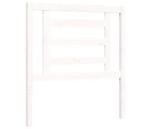 Gultas Rāmis Ar Galvgali, Balts, Vienvietīgs, Masīvkoks Vidaxl