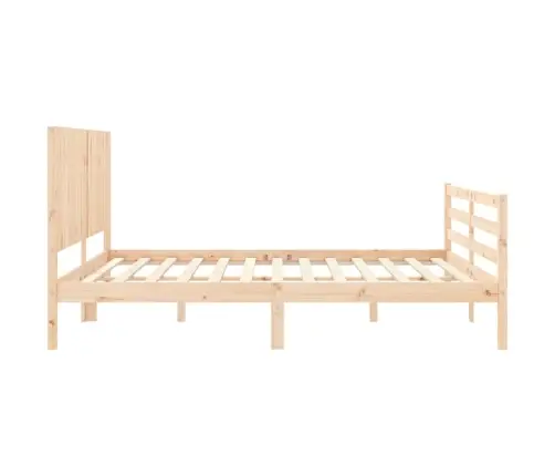 Gultas Rāmis Ar Galvgali, Super King Size, Masīvkoks Vidaxl