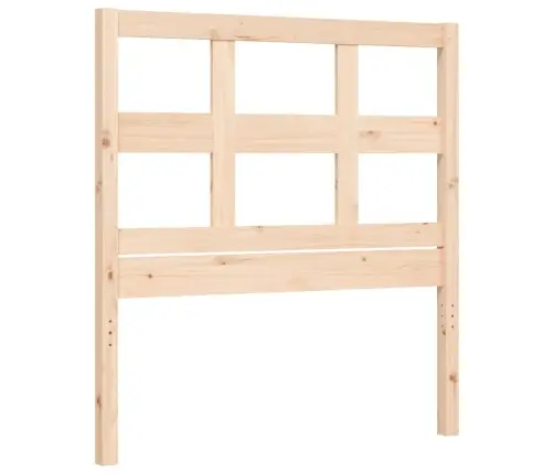 Gultas Rāmis Ar Galvgali, Masīvkoks, 90X200 Cm Vidaxl