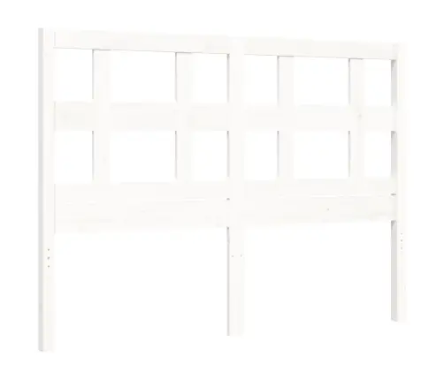 Gultas Rāmis Ar Galvgali, 120X200 Cm, Masīvkoks, Balts Vidaxl