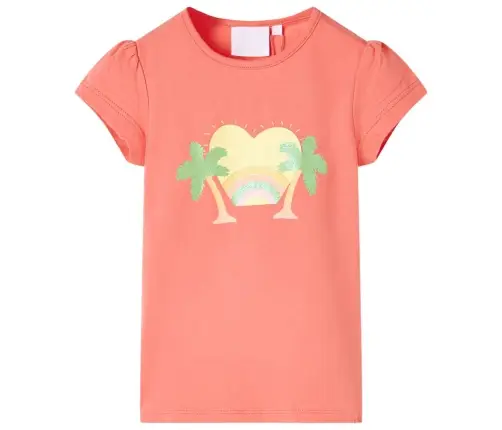 Bērnu T-Krekls, Koraļļu Krāsā, 92
